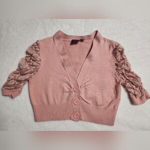 Take Out Cover-Up Top Sweater Size Medium M Shirt Crop Top Coat Jacket